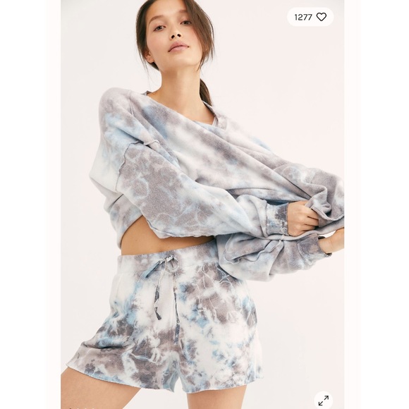 Free People Kelly Washed Set in Ocean - Picture 3 of 9